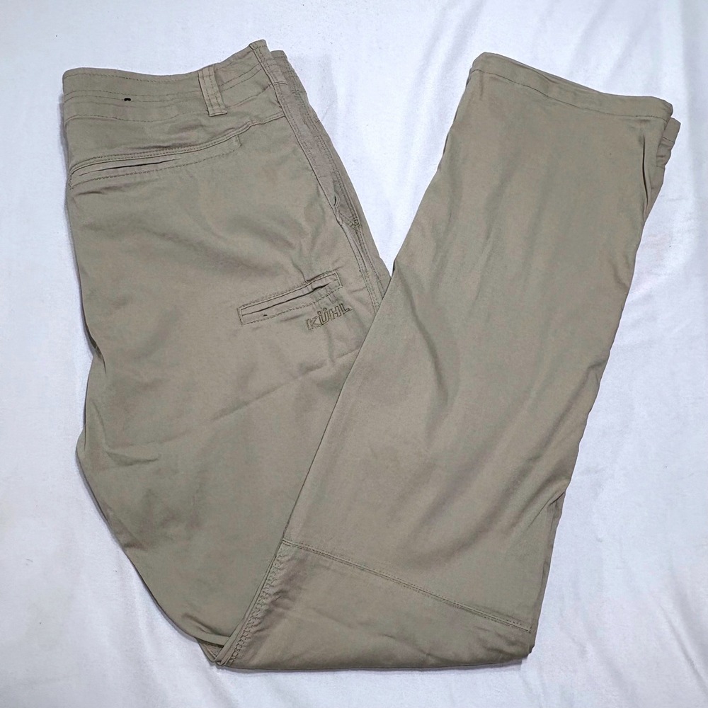 Kuhl Resistor Lite Chino Mens 34x34 Khaki Tan Stretch Hiking Pants Techwear SEO